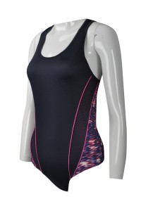 TF060  製造度身泳衣款式   自訂女裝連身泳衣款式    連身泳衣  設計拼接泳衣款式 一件頭泳衣   泳衣生產商